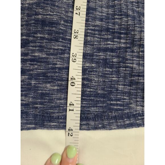 Lularoe small women's blue static print open front long sleeve cardigan - Picture 6 of 6